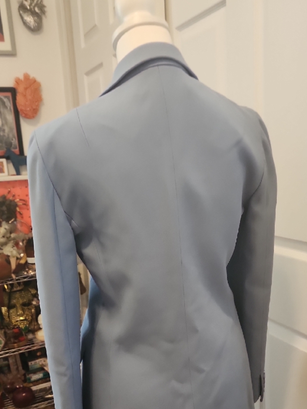 Michael Kors Powder Blue Women's Tailored Blazer Suit Balaze Size 4 Pants Sz6 - Picture 2 of 3